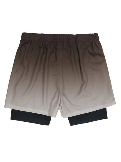 Alexander - 2-i-1 dobbeltlags ombre-shorts for menn