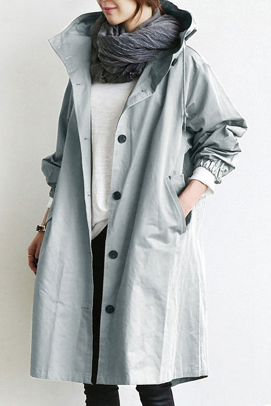 Bellerue - vanntett trenchcoat med hette