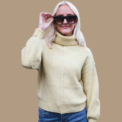 Ada - turtleneck genser med blonder