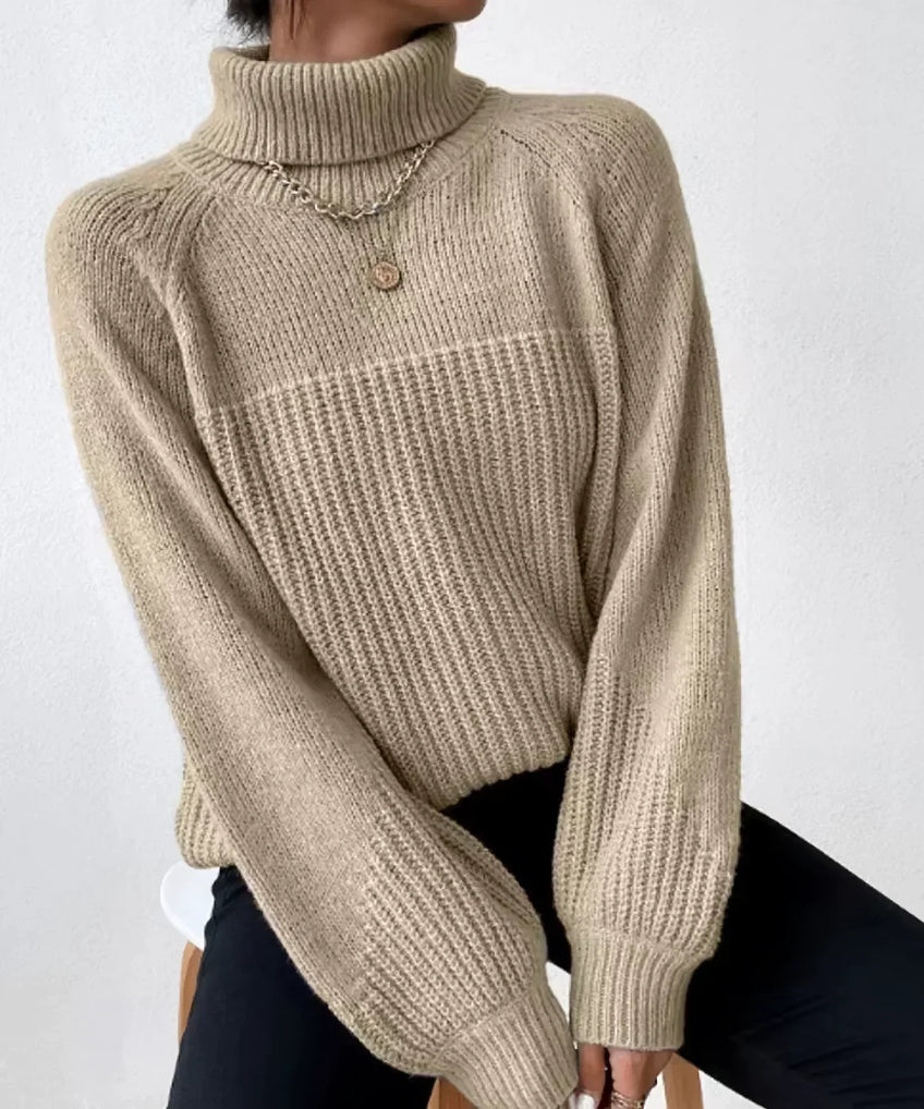 Blaire – varm strikket turtleneck-genser for kvinner