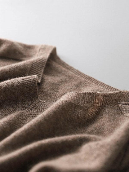 Alison | cashmere strikket genser med v-hals